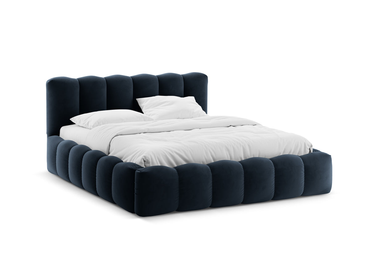 Letto Contenitore con Testata Lupine - Blu Scuro 200x200