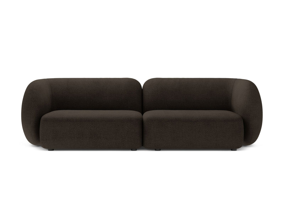 Divano Modulare in Bouclé, "Kate", 4 Posti, 243x99x76 - Marrone