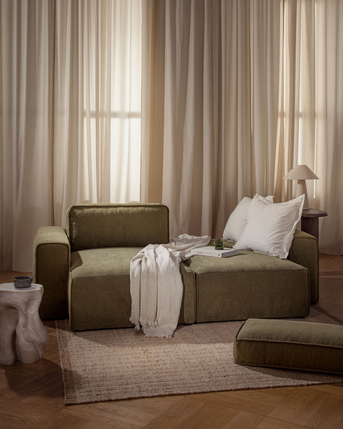 Divano Letto con Contenitore Victor, 3 Posti, 100x246x83