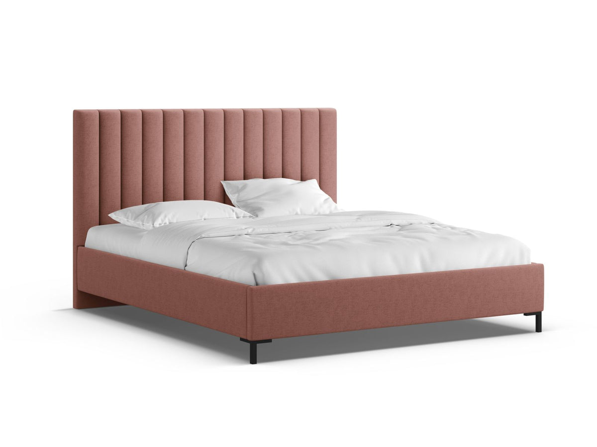 Letto Contenitore con Testata Allison - Rosa Scuro 180x200