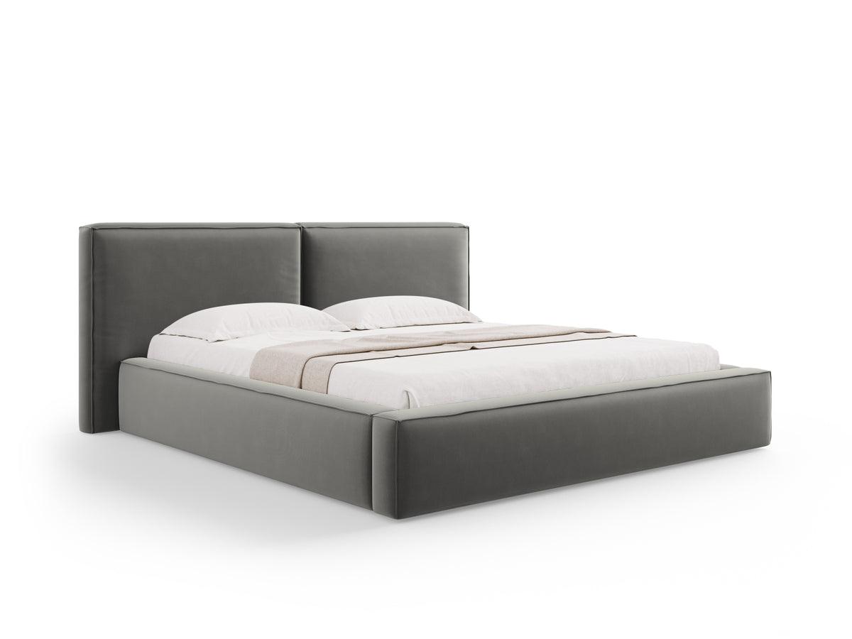 Letto contenitore con testiera doppia, "Jodie", 228x234x97,5