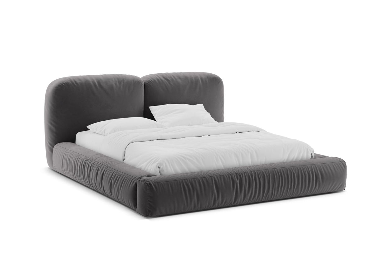 Letto Contenitore con Testata Martina - Grigio 180x200