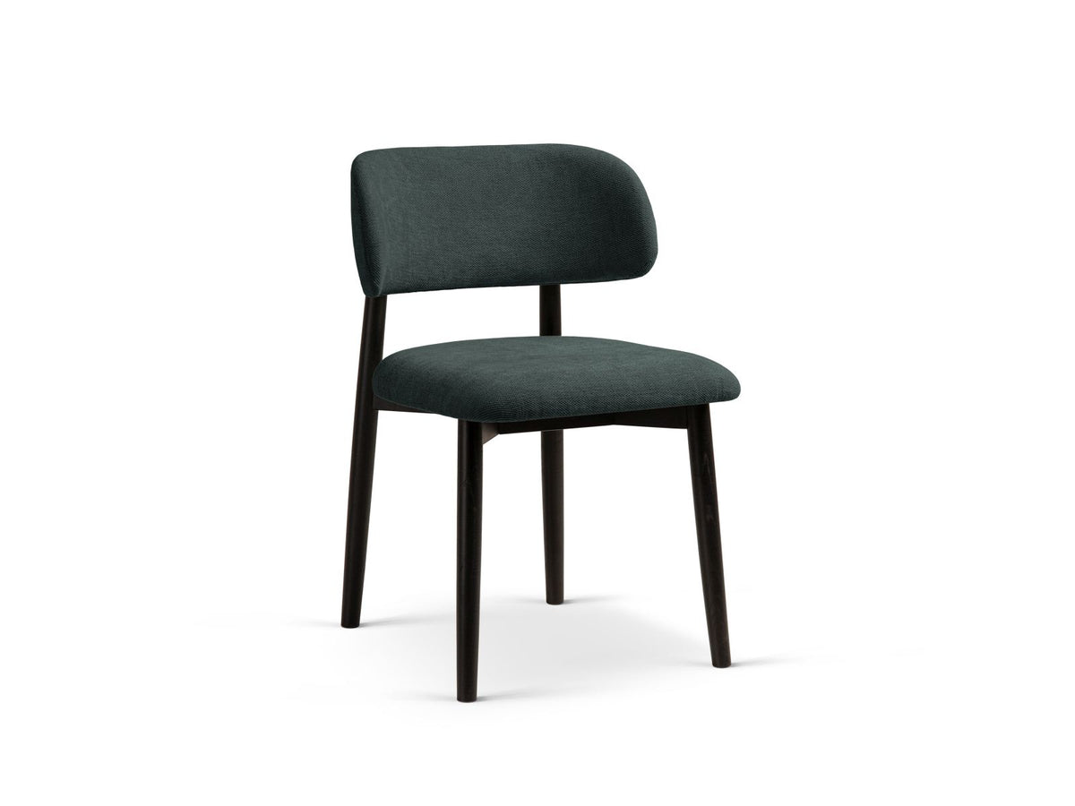 Sedia in Velluto, "Evan", 1 Posto, 49.5x51x77 - Petrolio
