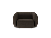 Poltrona in Bouclé, "Kate", 1 Posto, 108x89x76 - Marrone