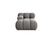 Chaise Longue Sinistra in Velluto, "Bellis", 1 Posto, 155x94x70 - Grigio Chiaro