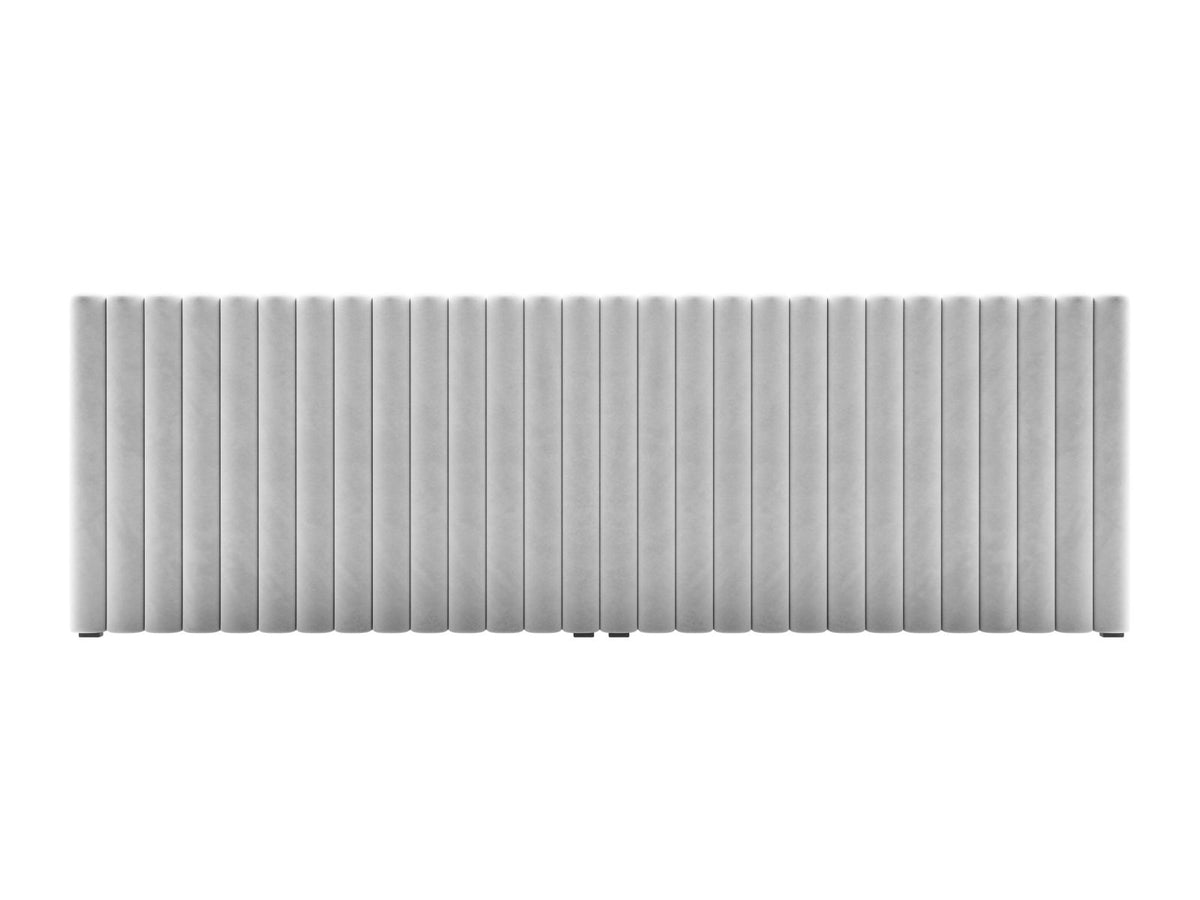 Testata in Velluto, "Mistero", 280x13x95 - Grigio Chiaro