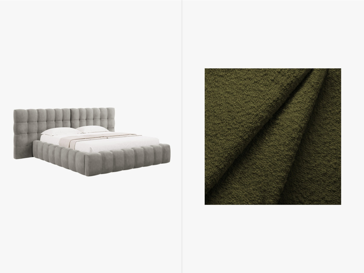 Letto Contenitore con Testata Doppia Mamaia - Verde Oliva Scuro 160x200
