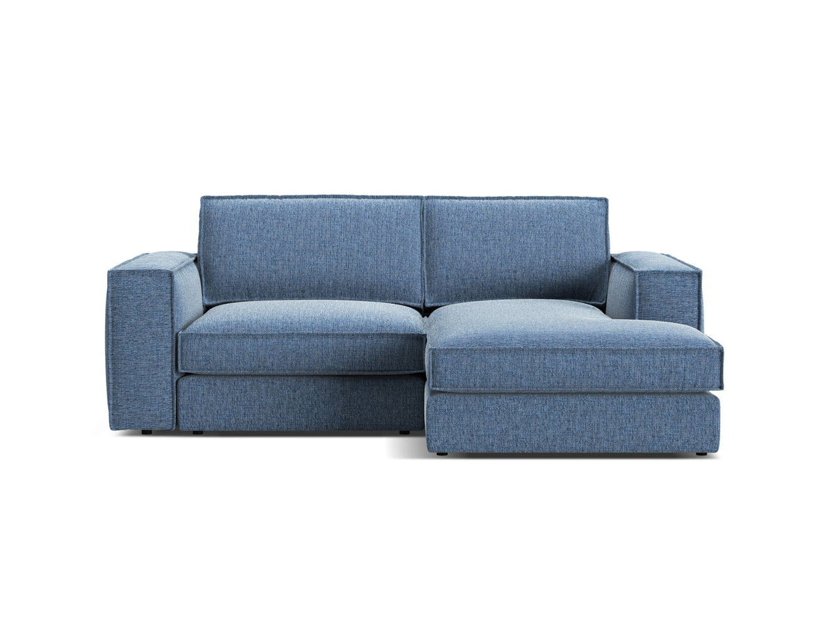 Divano Angolare Modulare Destro, "Pola", 2 Posti, 226x158x88 - Blu Scuro