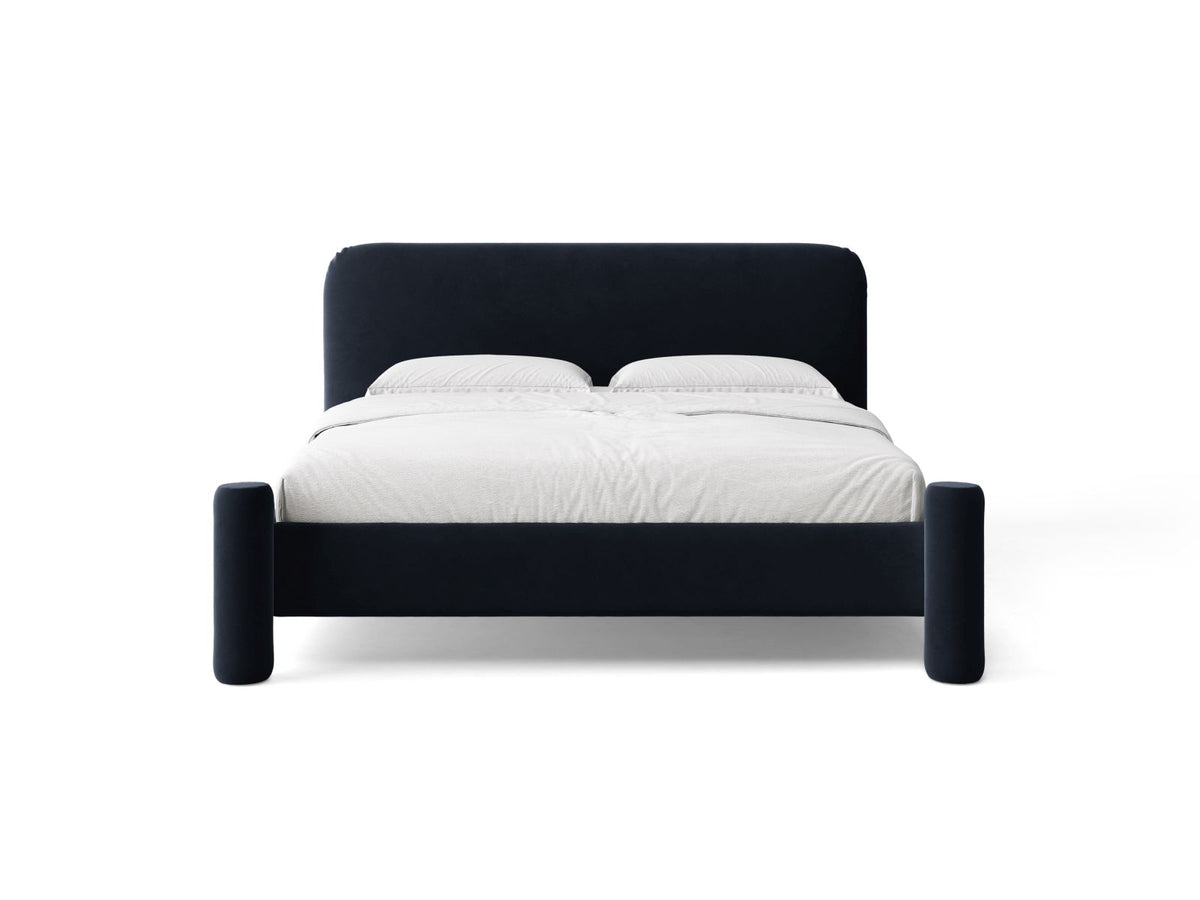 Letto con Testata Vera - Blu Reale 160x200