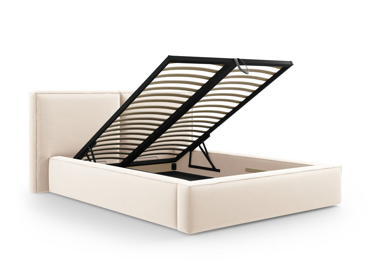 Letto contenitore con testiera doppia, "Jodie", 228x194x97,5