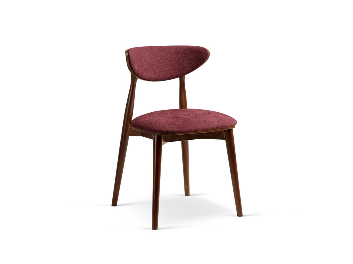 Sedia in Velluto, "Rina", 1 Posto, 47.5x48x79 - Bordeaux