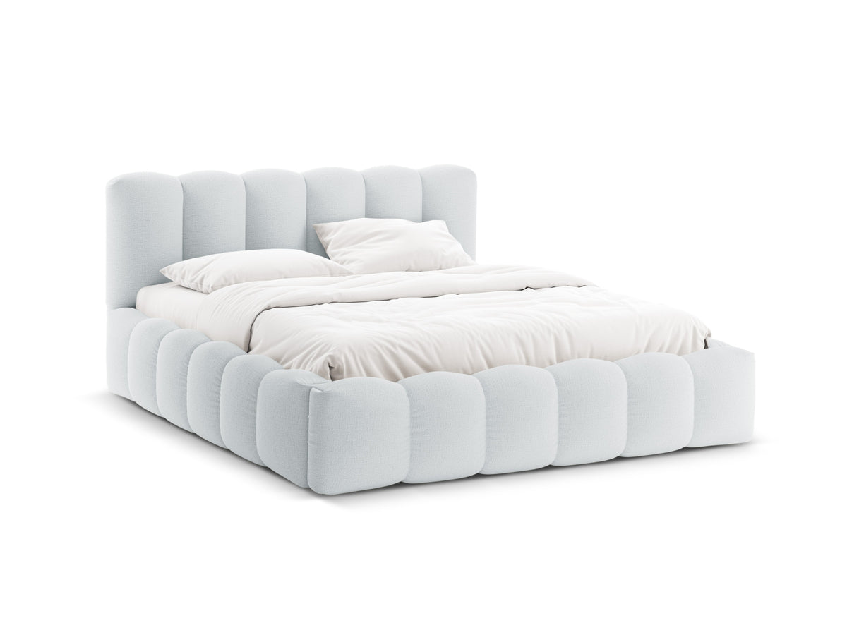 Letto Contenitore con Testata Lupine - Grigio Chiaro 140x200