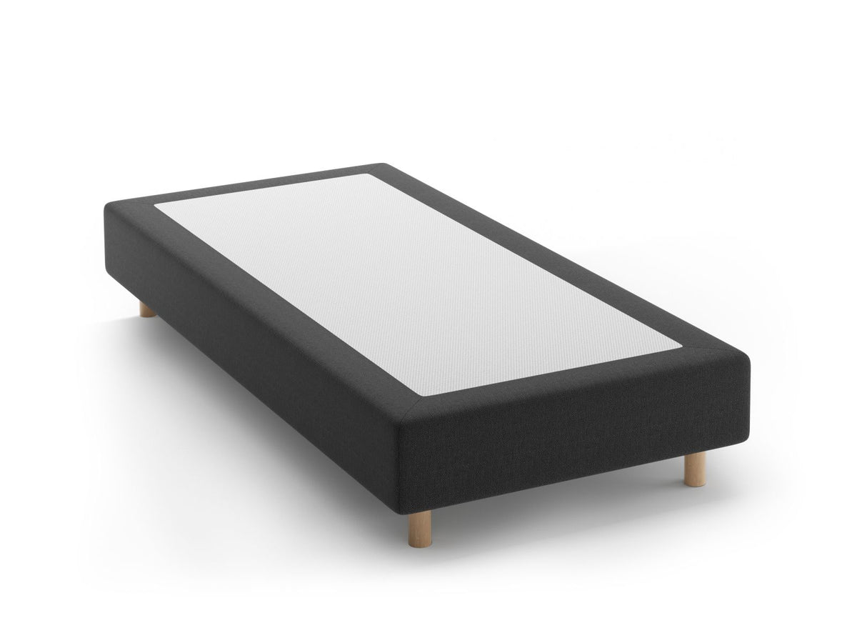 Base Letto Whale Gambe legno di faggio naturale - Nero 90x200