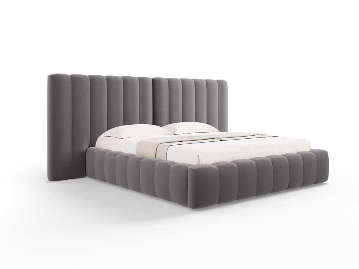 Letto contenitore con testiera doppia, "Kelp", 230x300x100