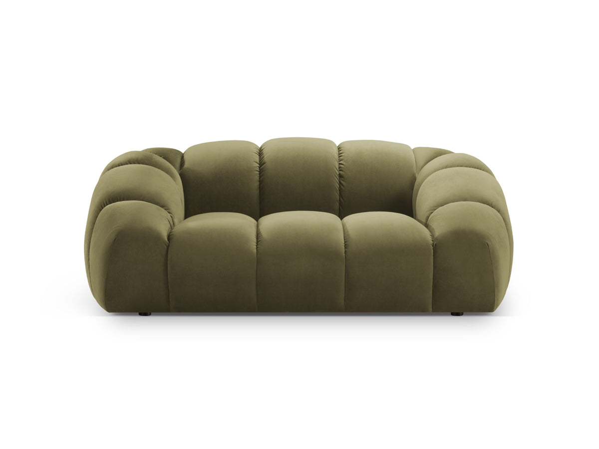 Divano in Velluto, "Diana", 2 Posti, 214x114x72 - Verde