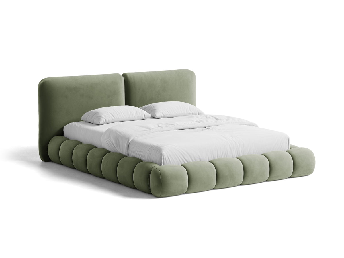 Letto Contenitore con Testata Solange - Verde 180x200
