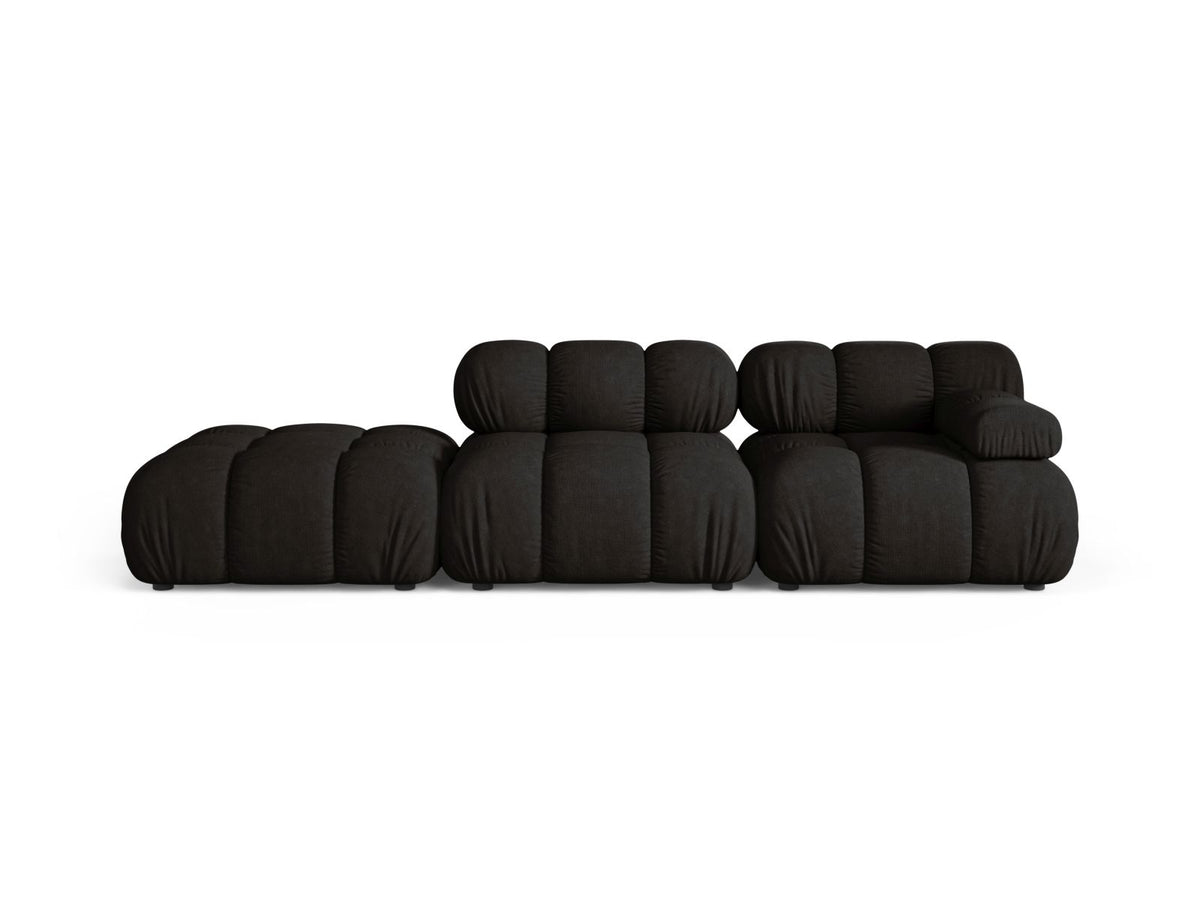 Divano Modulare Sinistro, "Bellis", 4 Posti, 282x94x70 - Nero