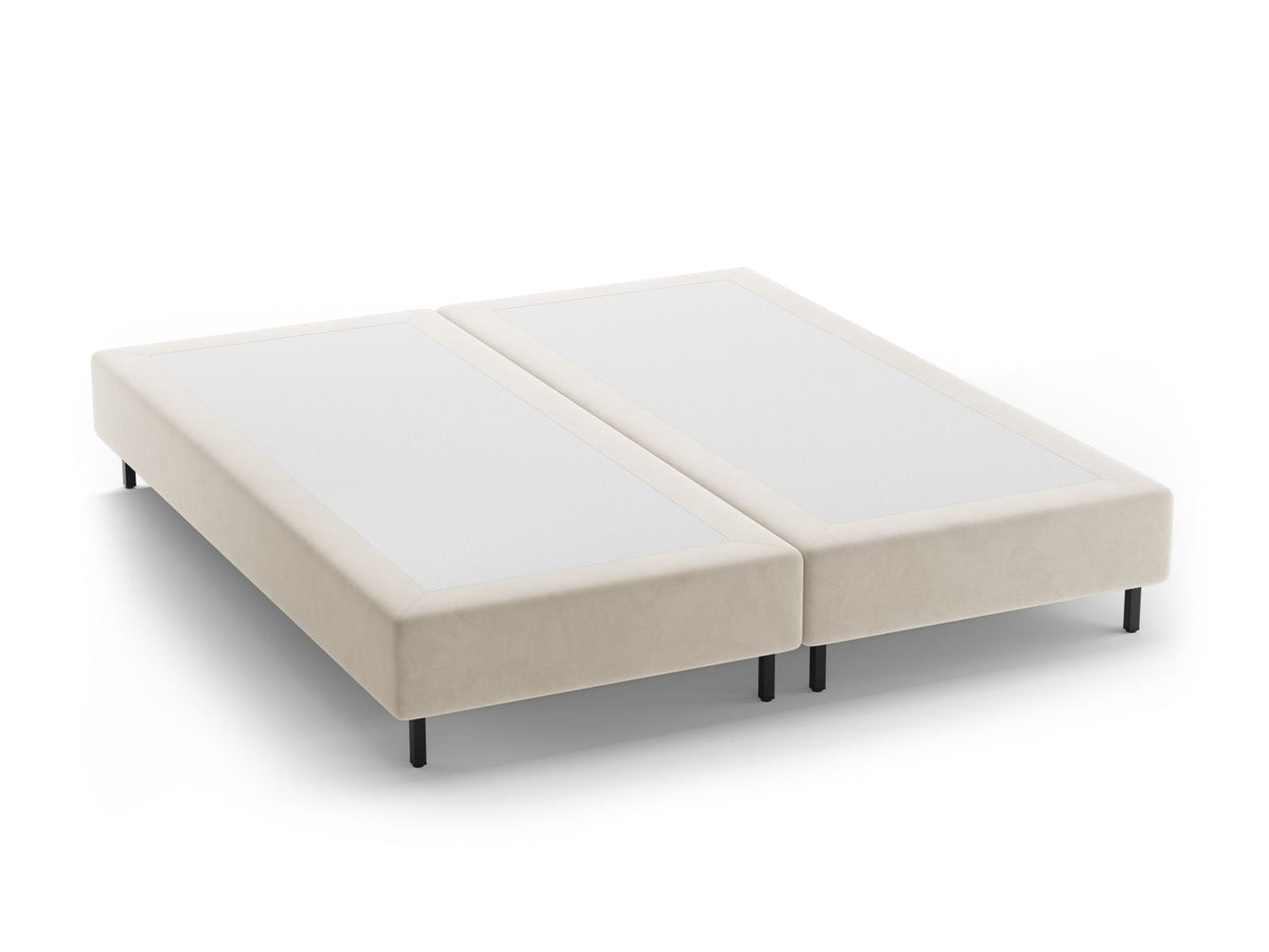 Base Letto Whale Gambe metallo nero - Beige 140x200