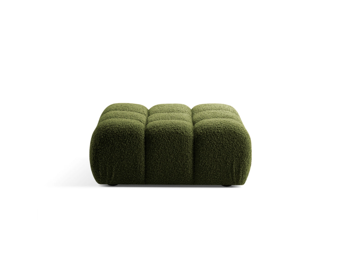 Pouf in Bouclé, "Bellis", 1 Posto, 94x94x43 - Verde