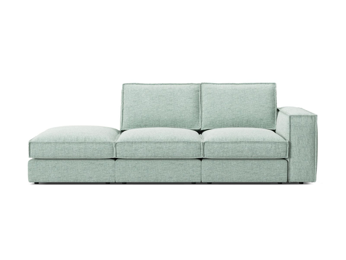 Divano Modulare Aperto Sinistro, "Pola", 3 Posti, 259x103x88 - Menta