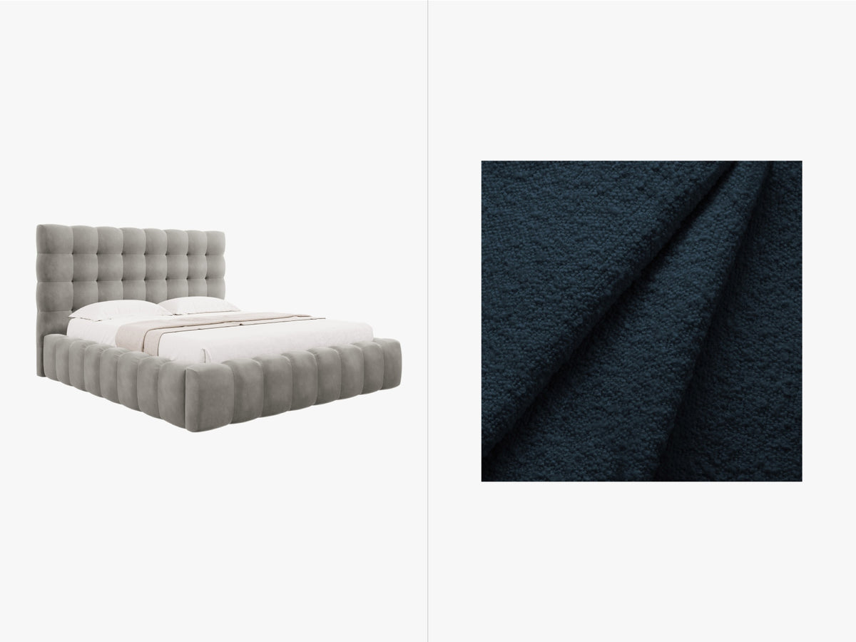 Letto Contenitore con Testata Mamaia - Blu Scuro 160x200