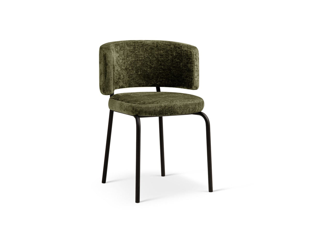 Sedia in Velluto, "Dora", 1 Posto, 58x57x75 - Verde