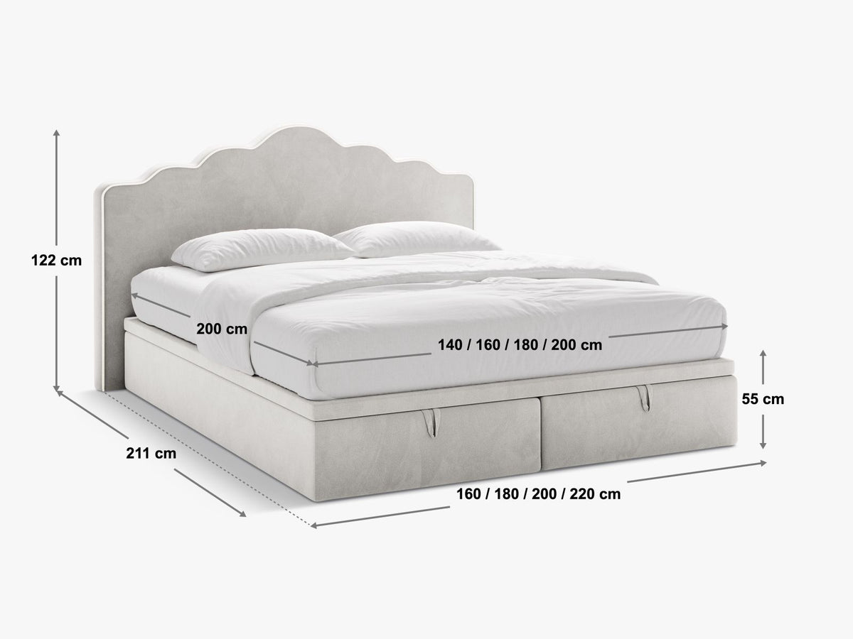 Letto Boxspring con Testata, Materasso e Topper Dream