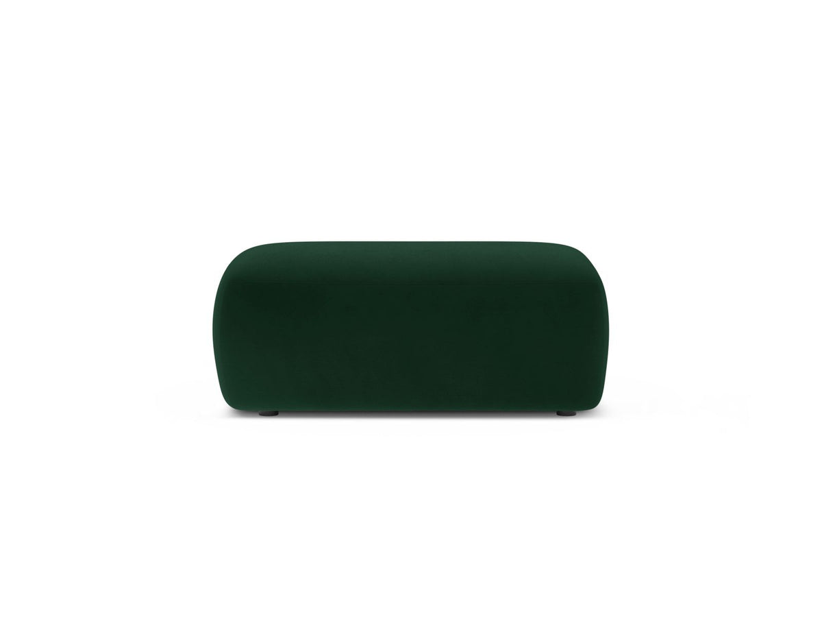 Pouf in Velluto, "Kate", 1 Posto, 99x60x43 - Verde Bottiglia