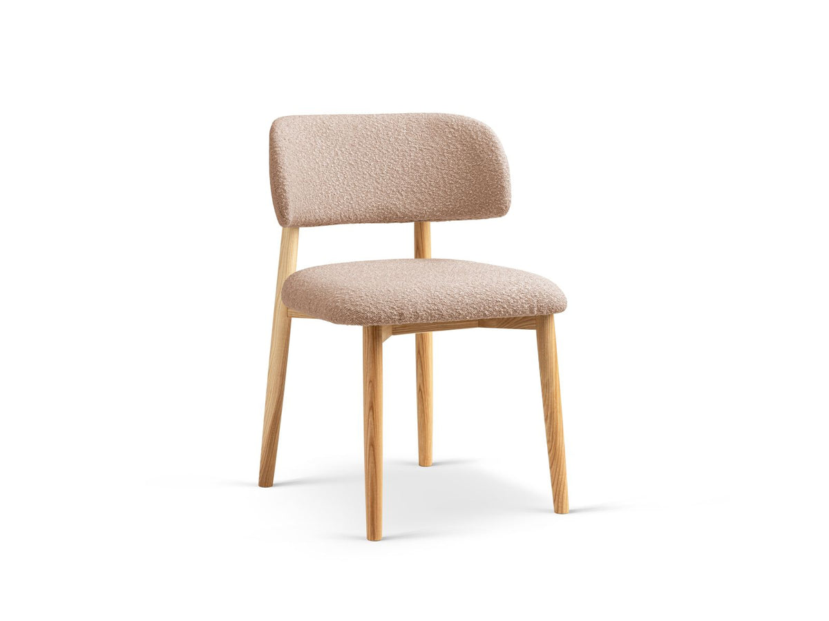 Sedia in Velluto, "Evan", 1 Posto, 49.5x51x77 - Rosa Cipria