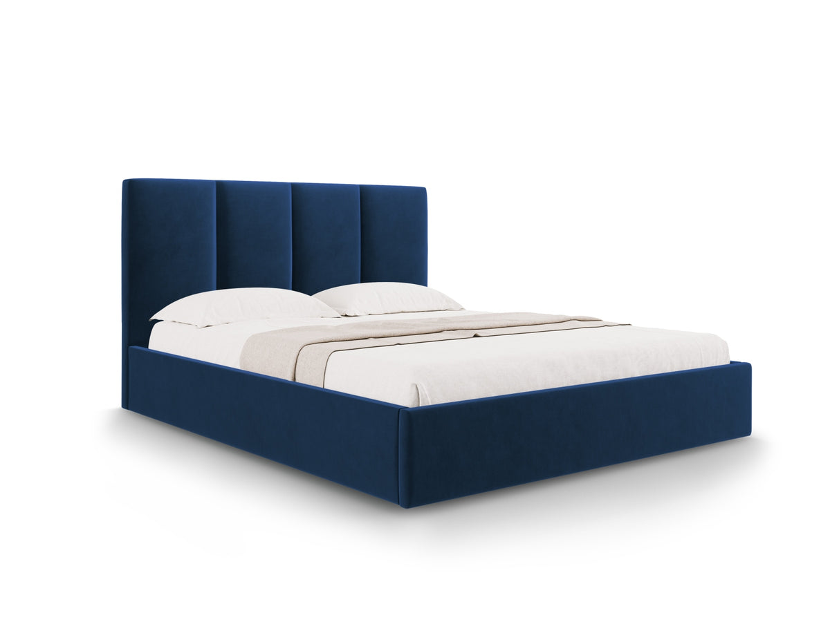 Letto Contenitore con Testata Pyla - Blu Reale 160x200