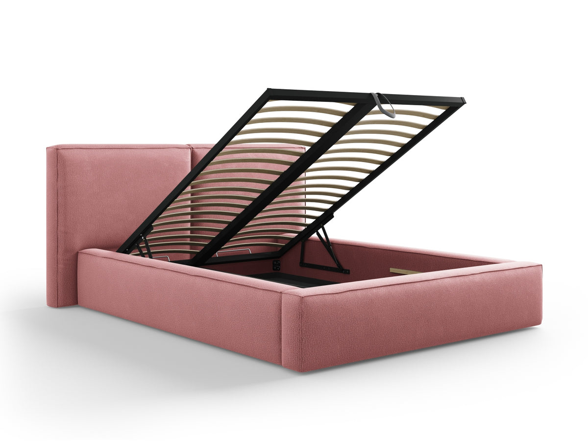Letto contenitore con testiera doppia, "Jodie", 228x194x97,5