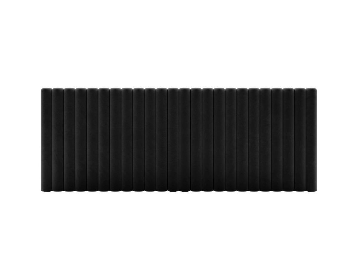 Testata in Velluto, "Mistero", 240x13x95 - Nero