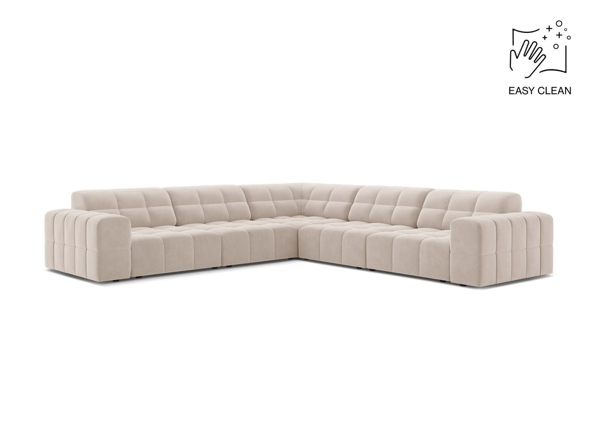 Divano Angolare Simmetrico Jennifer, 7 Posti, 285x285x78