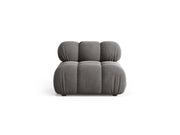 Modulo senza Braccioli in Velluto, "Bellis", 1 Posto, 94x94x70 - Grigio Chiaro