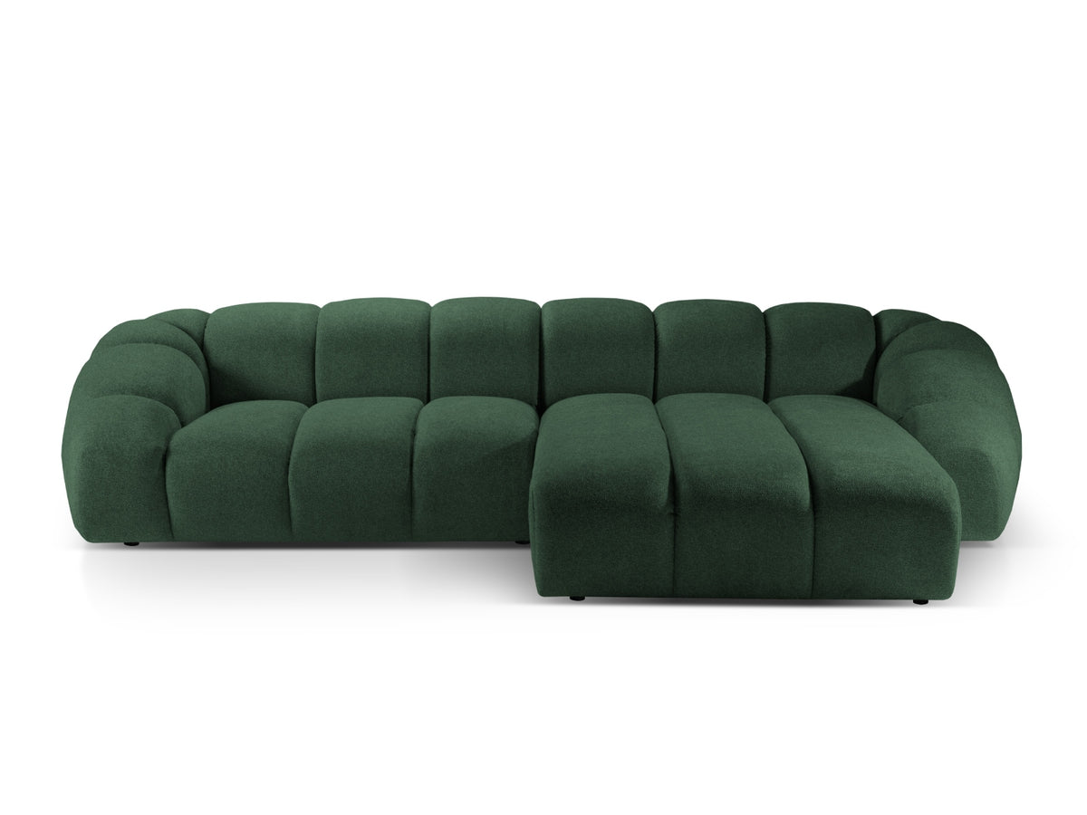 Divano Angolare Destro, "Diana", 4 Posti, 334x182x72 - Verde