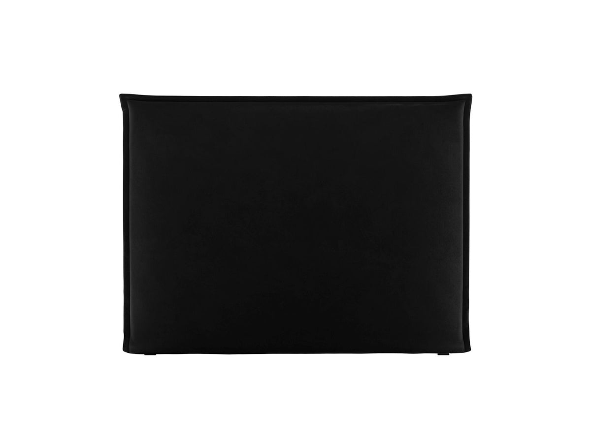 Testata in Velluto, "Monica", 140x8x120 - Nero