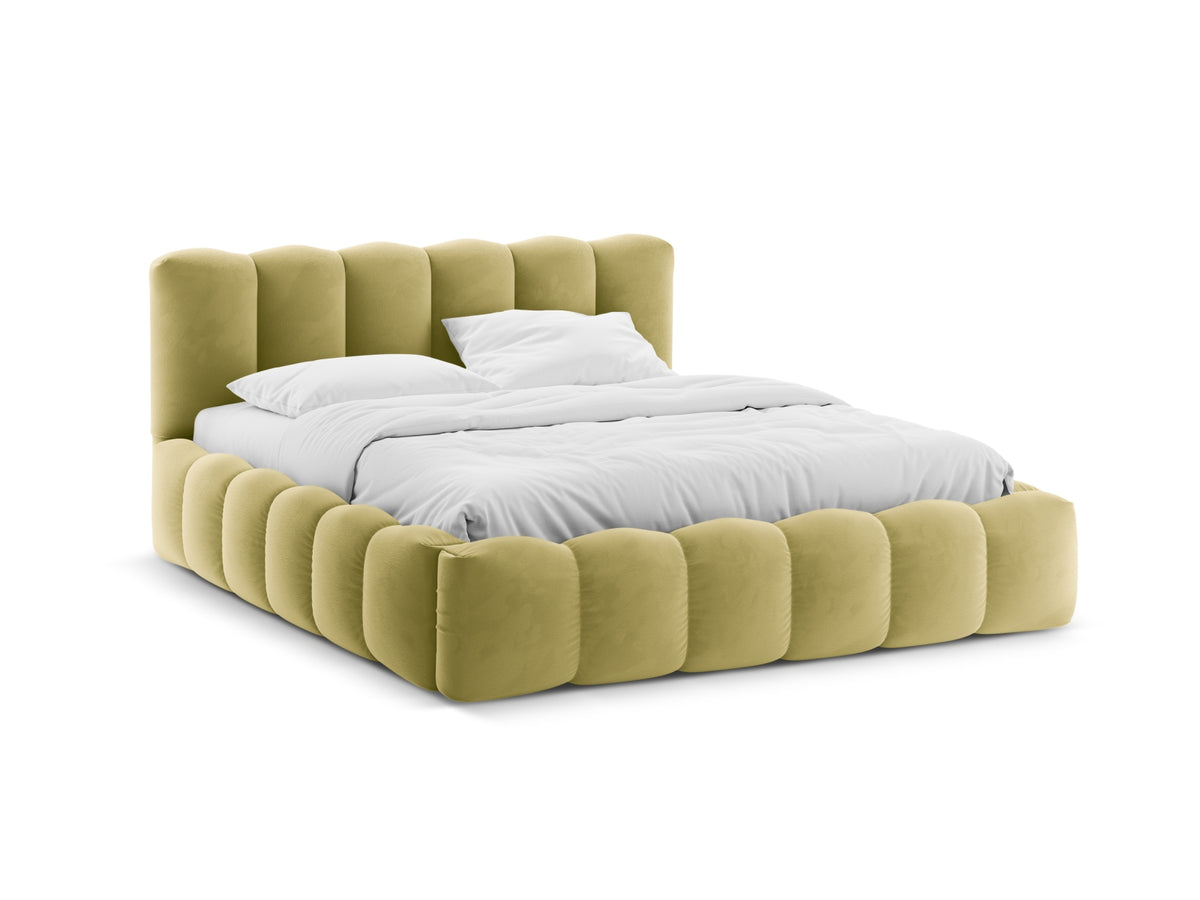 Letto Contenitore con Testata Lupine - Fango 200x200