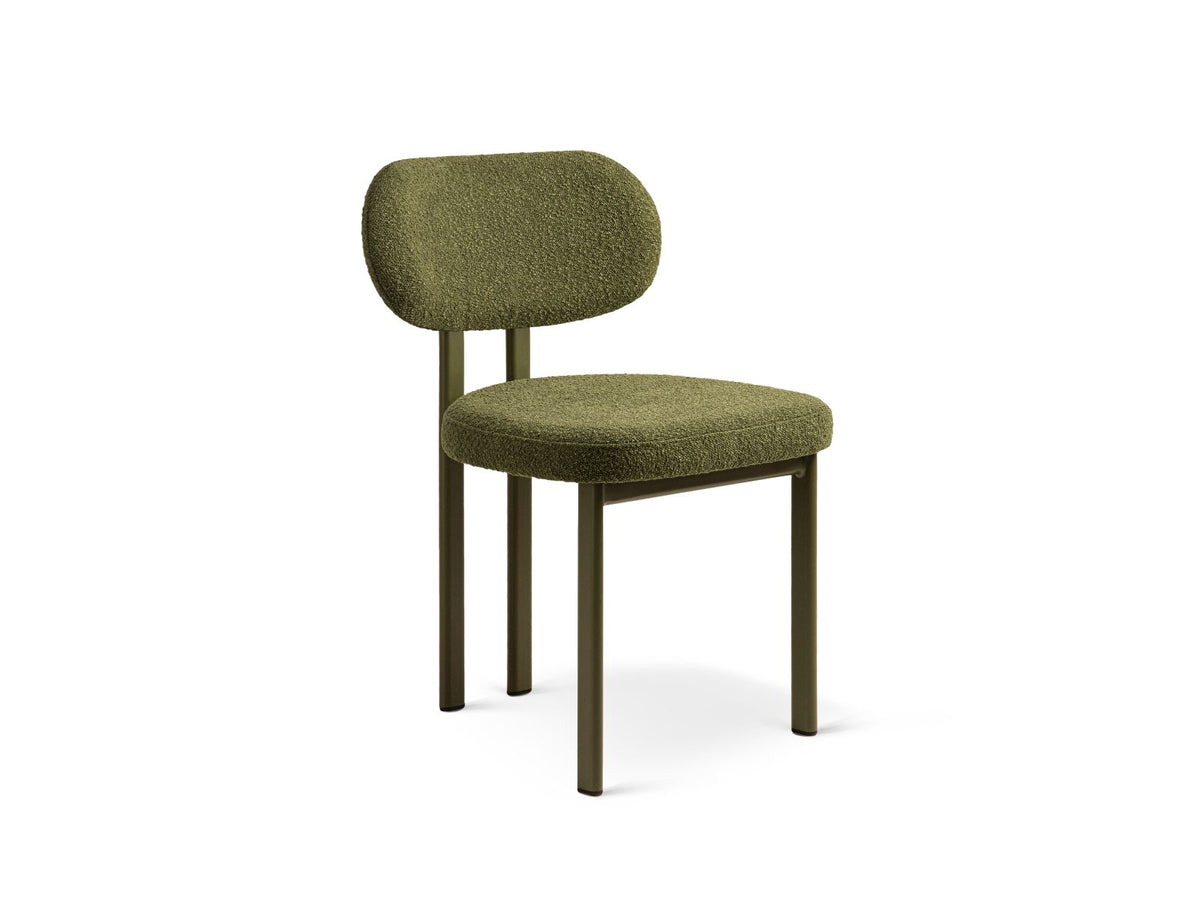 Sedia in Velluto, "Sam", 1 Posto, 51x52x82 - Dark Olive Green