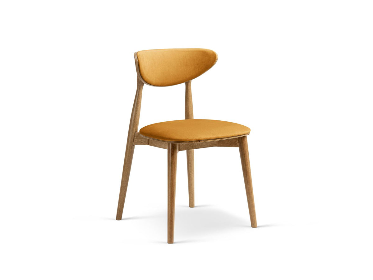 Sedia in Velluto, "Rina", 1 Posto, 47.5x48x79 - Senape