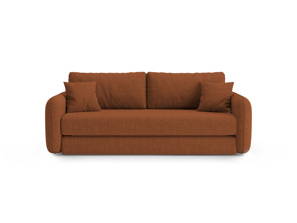 Divano con Funzione Letto, "Dormi", 3 Posti, 225x94x87 - Mattone
