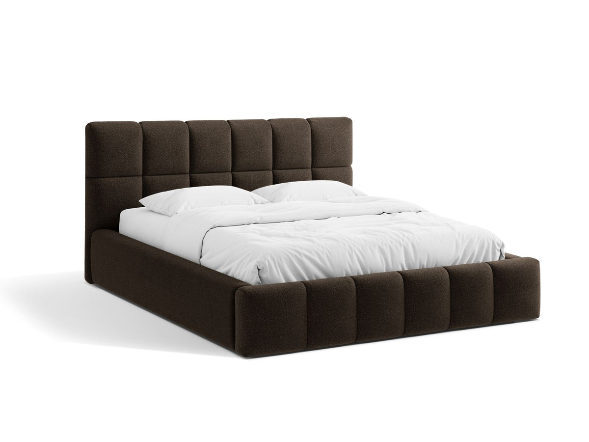 Letto Contenitore con Testata Bellis - Marrone 160x200
