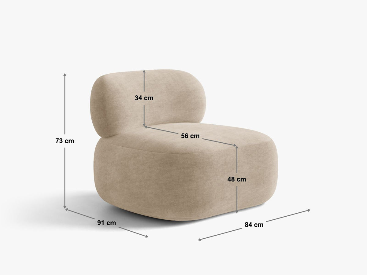 Poltrona Girevole Aura, 1 Posto, 91x84x73