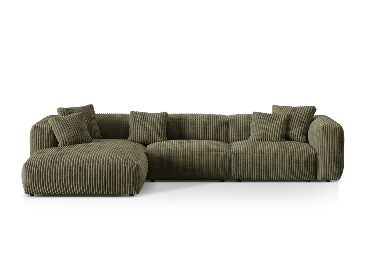 Divano Angolare Componibile XL Martina, 3 Posti, 176x330x75