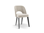 Sedia in Velluto, "Bowe", 1 Posto, 56x52x83 - Grigio Chiaro