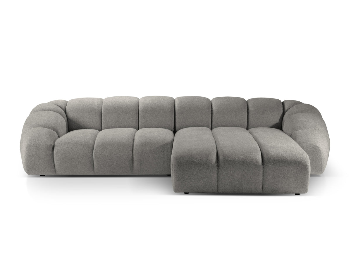 Divano Angolare Destro, "Diana", 4 Posti, 334x182x72 - Grigio Chiaro