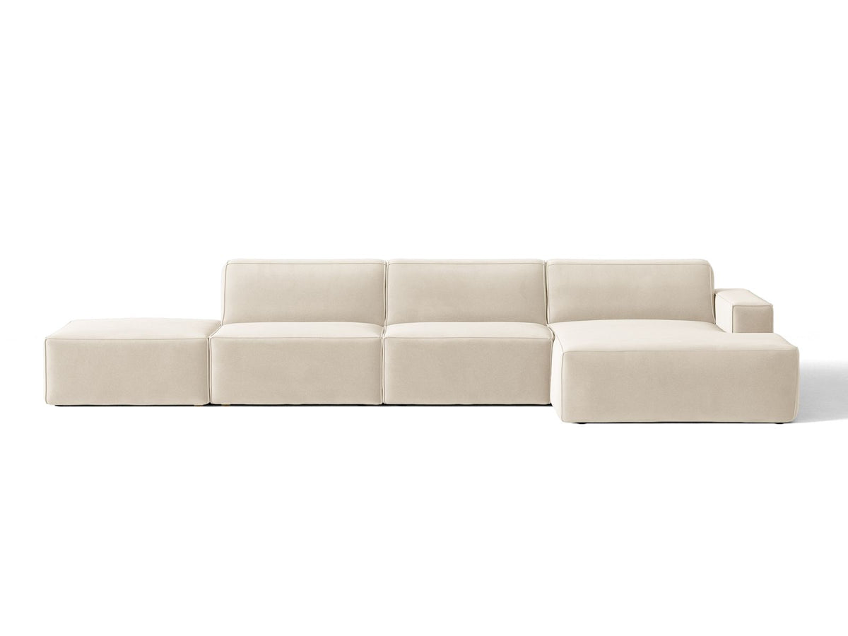 Divano Angolare Componibile Jodie, 5 Posti, 162x341x77