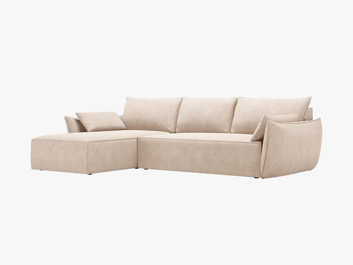 Divano Letto Angolare con Contenitore Kaelle, 4 Posti, 168x262x87