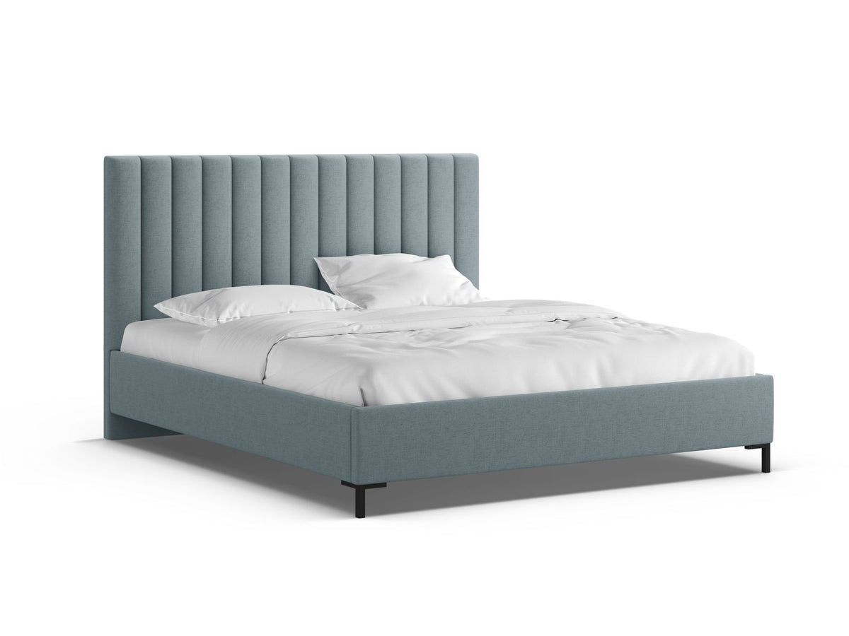 Letto Contenitore con Testata Allison - Blu Chiaro 180x200
