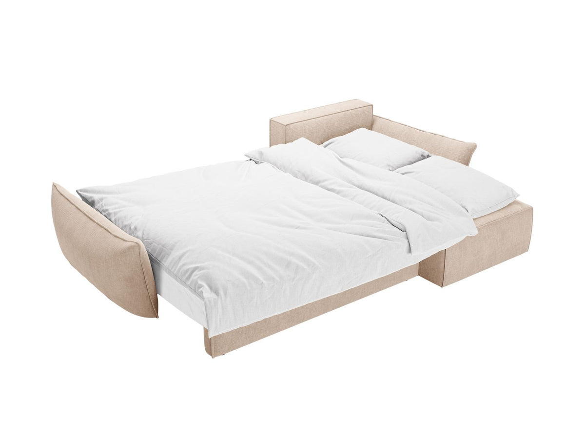 Divano Letto Angolare con Contenitore Kaelle, 4 Posti, 168x262x87