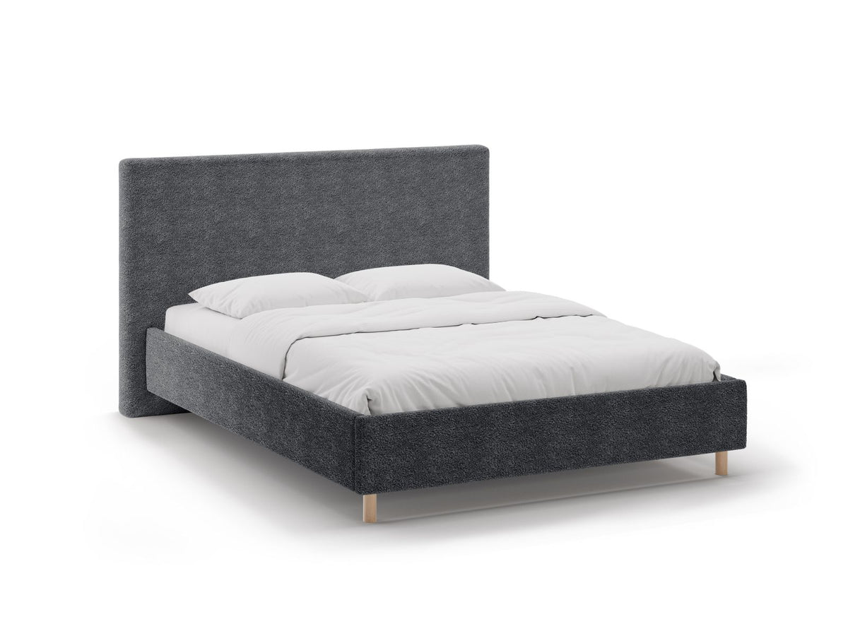 Letto Contenitore con Testata Eloise - Grigio Scuro 160x200